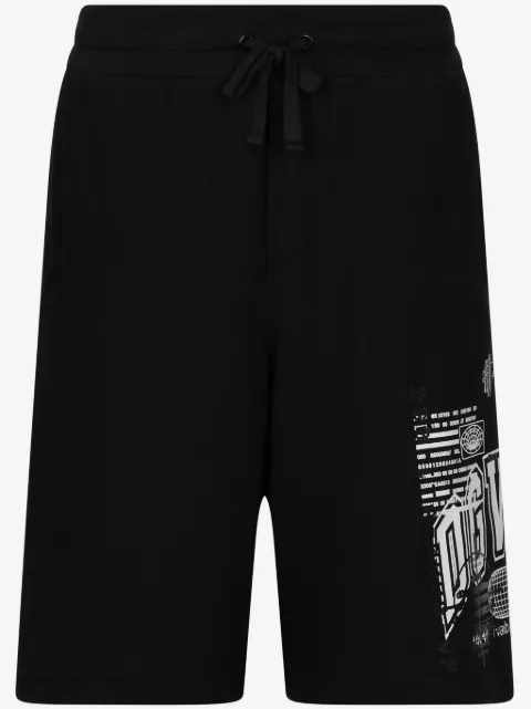 Dolce & Gabbana DGVIB3 logo-print cotton track shorts