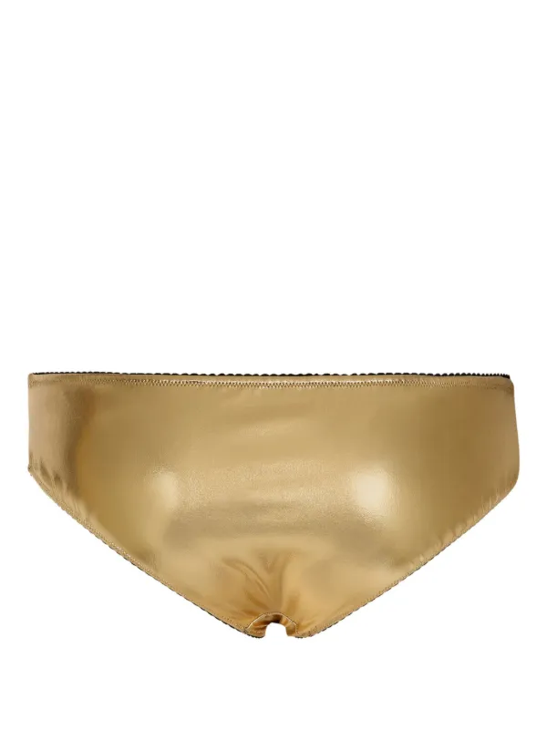 【DOLCE&GABBANA】プリーツショーツ Dolce & Gabbana メタリック ショーツ | ゴールドトーン