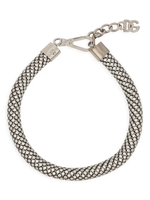 Dolce & Gabbana rhinestone-embellished tubular choker