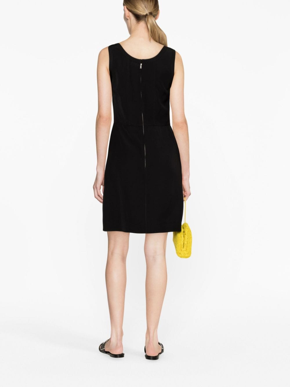 Shop Jil Sander Sleeveless A-line Minidress In Black