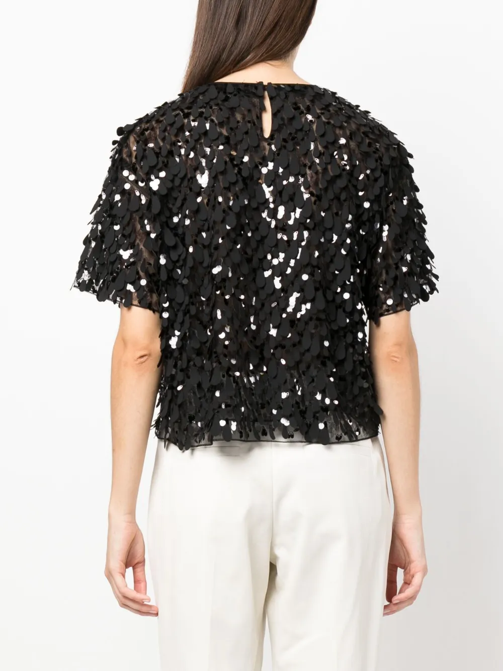 Brunello Cucinelli Jazz Droplet Embellished T-shirt In Black