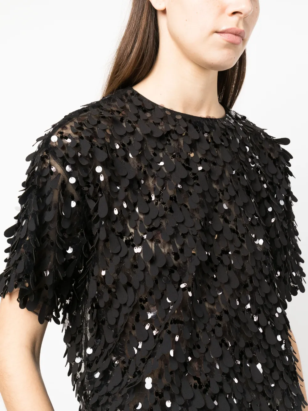 Brunello Cucinelli Jazz Droplet Embellished T-shirt In Black