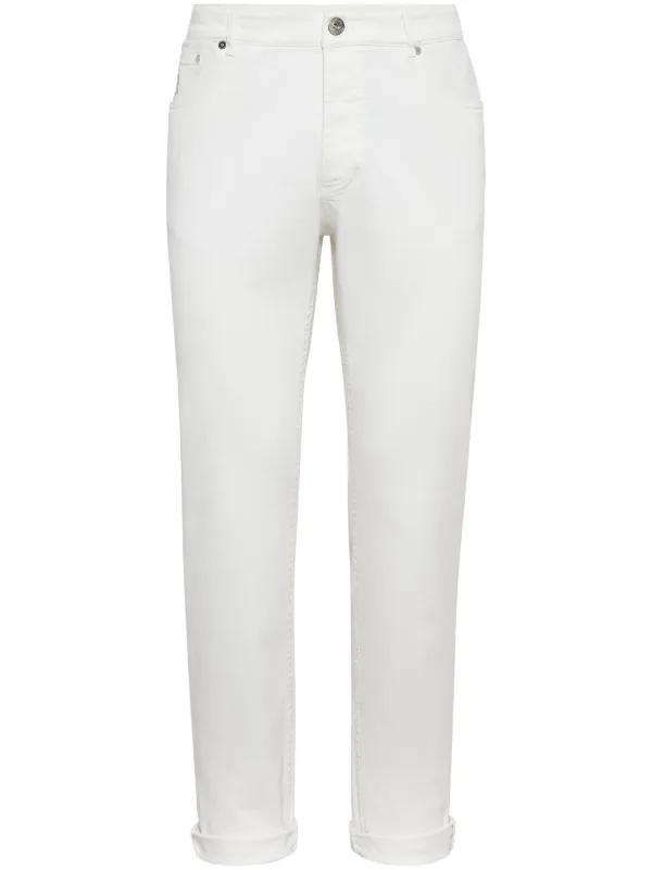 Brunello Cucinelli straight-leg Denim Jeans | White | FARFETCH