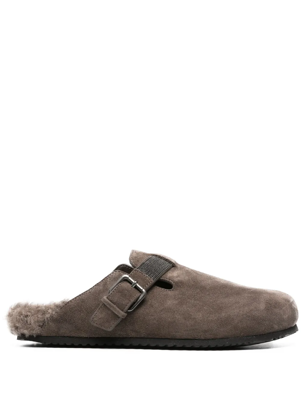 Brunello Cucinelli round-toe slippers Brown