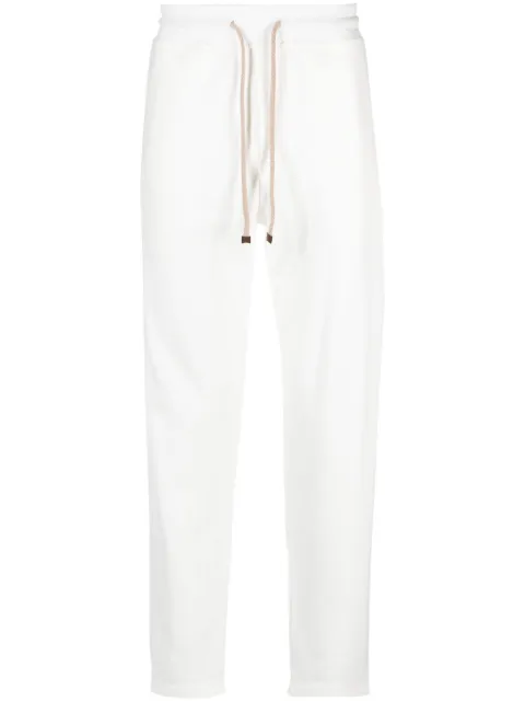 Brunello Cucinelli tapered cotton drawstring trousers