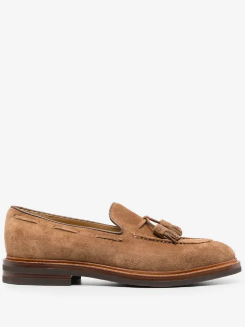 Brunello Cucinelli tassel-detail suede loafers