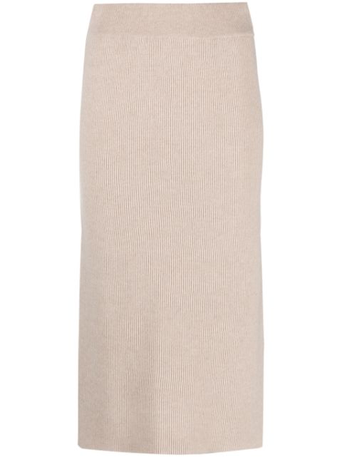 Brunello Cucinelli ribbed-knit midi skirt Women