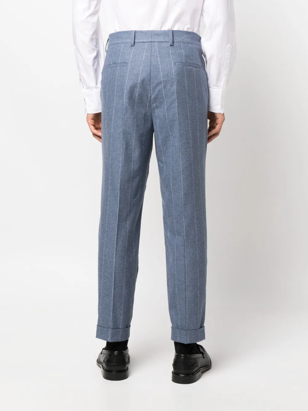 Brunello Cucinelli Pleated Tailored Trousers In Blue