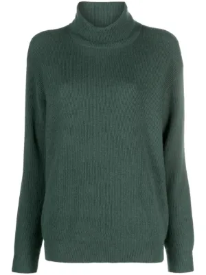 美品 BRUNELLO CUCINELLI カシミヤ グリーンドットセーター48 レディース ニットウェア - スタイリッシュなセーター＆カーディガン