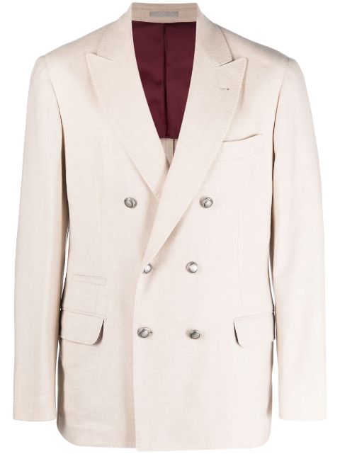 Brunello Cucinelli peak-lapel double-breasted blazer Men