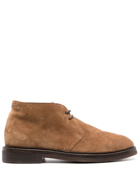 Brunello Cucinelli lace-up suede ankle boots Men