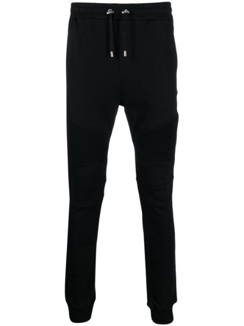 Balmain pantalon de jogging nervuré à logo imprimé