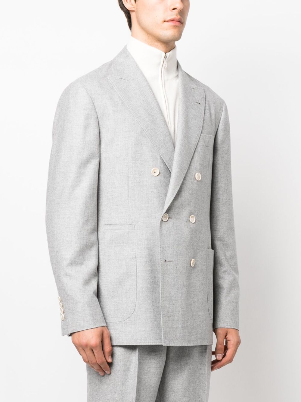 Brunello Cucinelli double breasted wool blazer Men