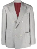 Brunello Cucinelli double breasted wool blazer - Grey