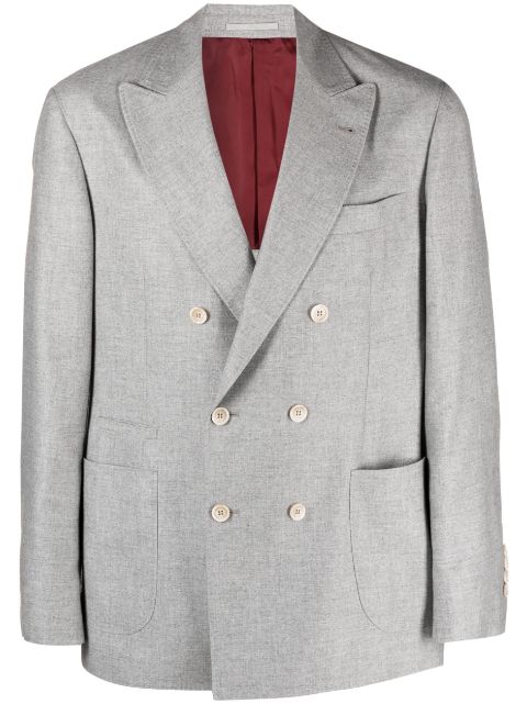 Brunello Cucinelli double breasted wool blazer Men