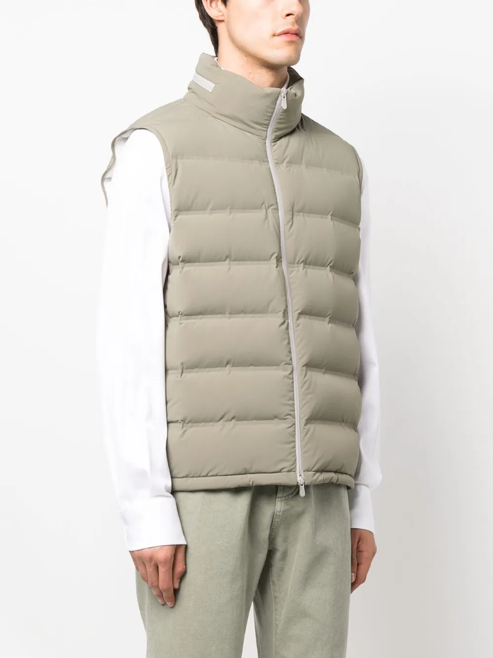 Brunello Cucinelli Bodywarmer met capuchon Groen