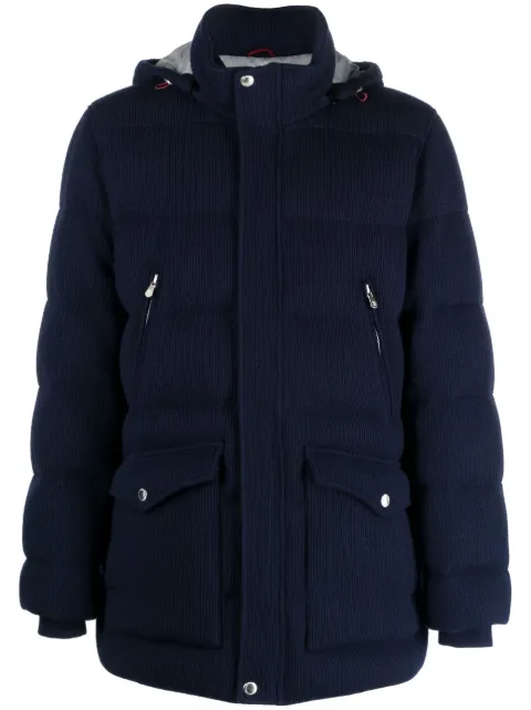 Brunello Cucinelli padded zip-up cashmere coat