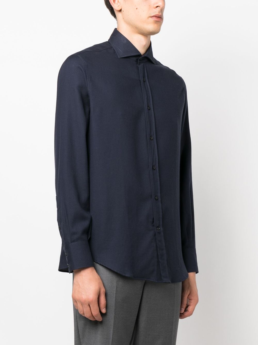 Brunello Cucinelli button-up cotton-cashmere shirt Men