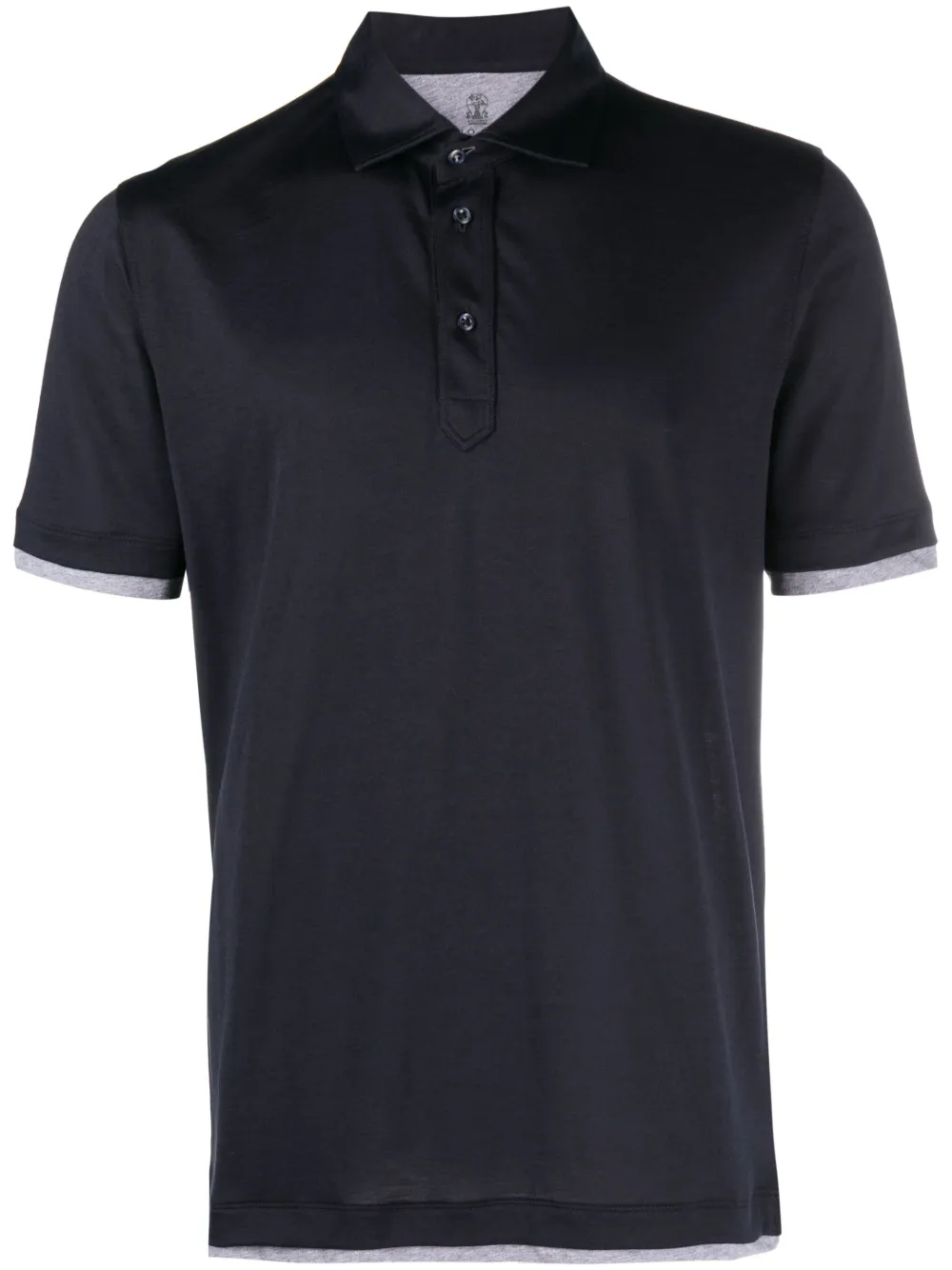 Brunello Cucinelli Classic S/s Cotton Polo In Blue