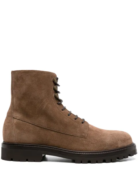 Brunello Cucinelli 拼接绒面皮低跟及踝靴