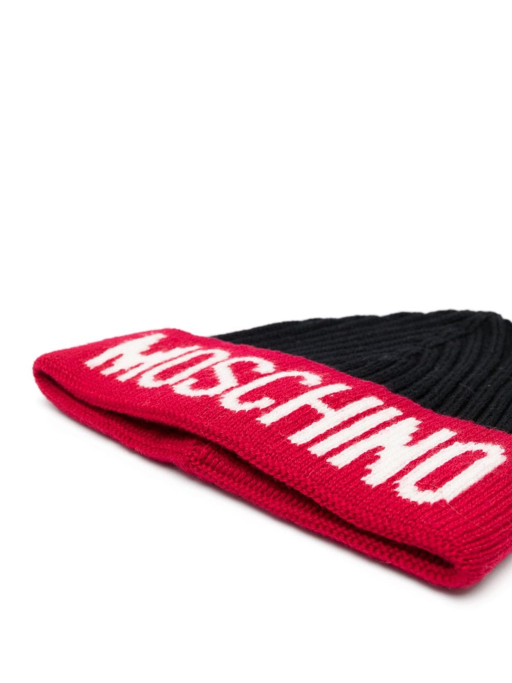 Moschino Ribgebreide muts - Zwart