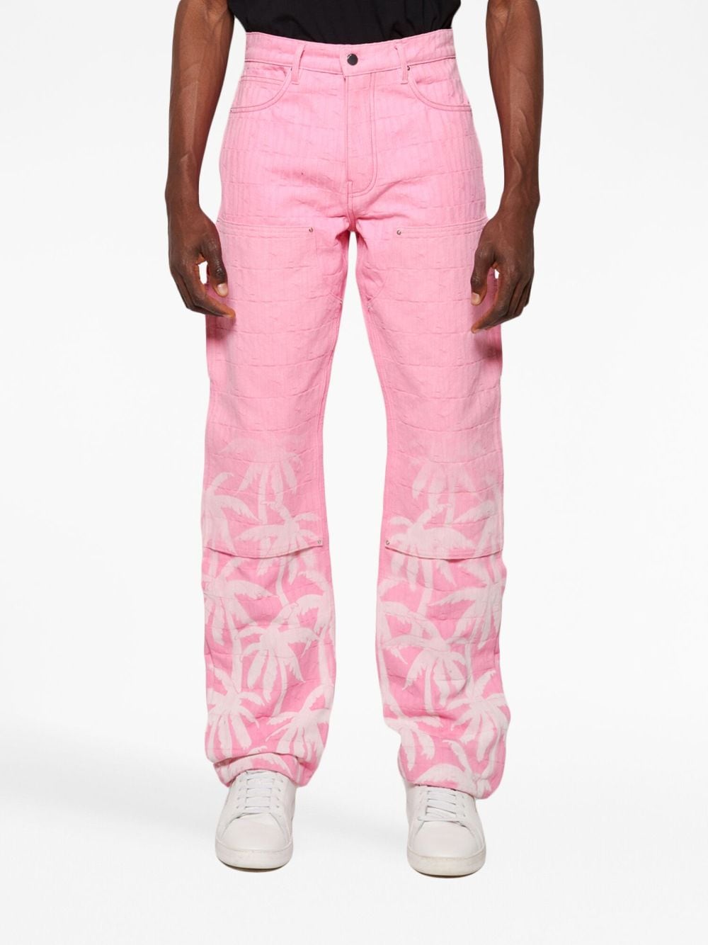 Shop Amiri X The Webster Palm Tree Carpenter Jeans In Pink