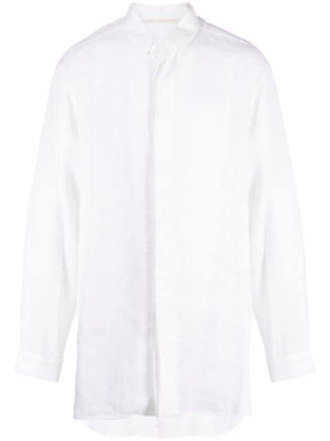 Forme D'expression spread-collar linen shirt 