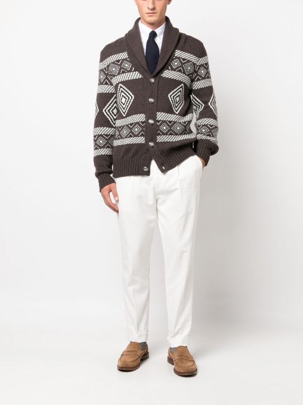 Brunello Cucinelli Cashmere pattern-intarsia Cardigan - Farfetch