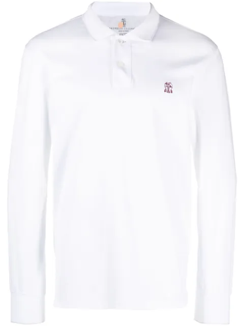 Brunello Cucinelli Poloshirt met geborduurd logo