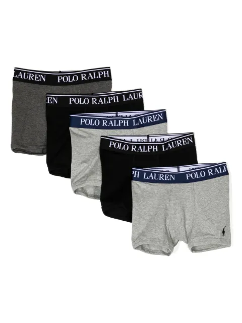 POLO RALPH LAUREN KIDS five-pack logo-band boxers