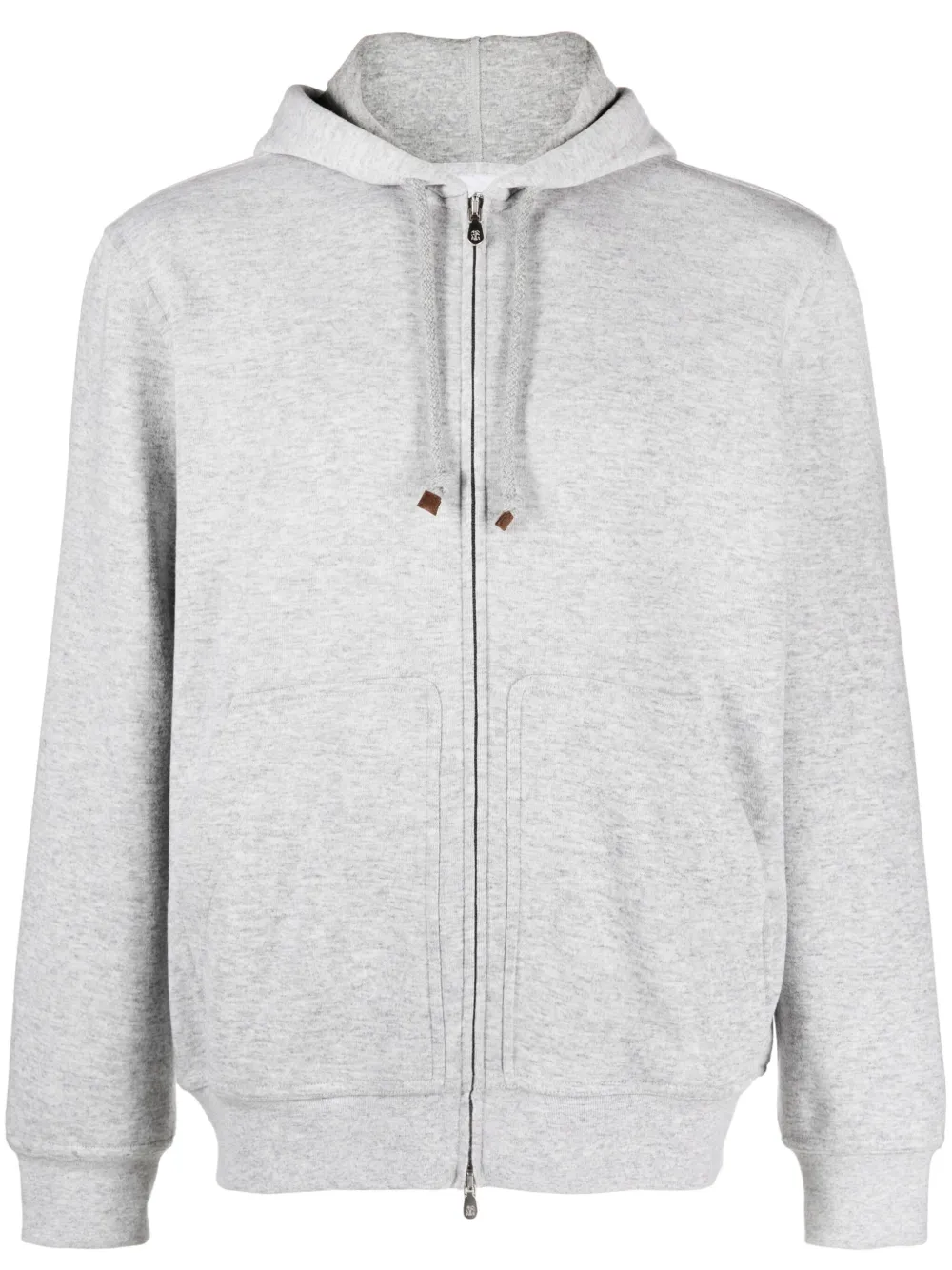 Brunello Cucinelli hoodie con cordones y cierre | gris | Image 1