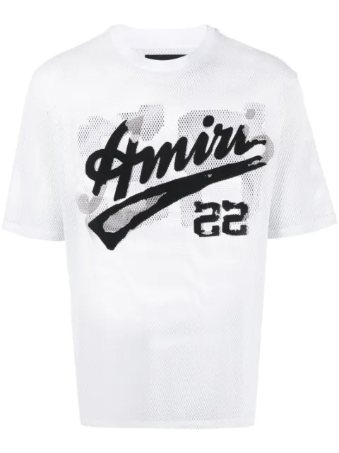 AMIRI logo-print mesh T-shirt 