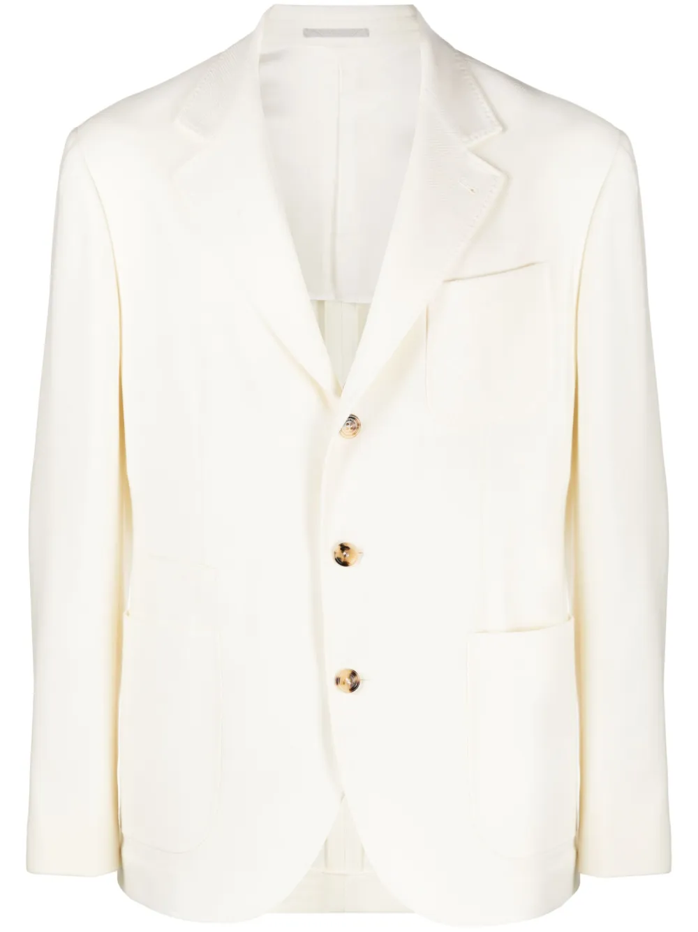 Brunello Cucinelli single-breasted wool-blend blazer | White | Image 1
