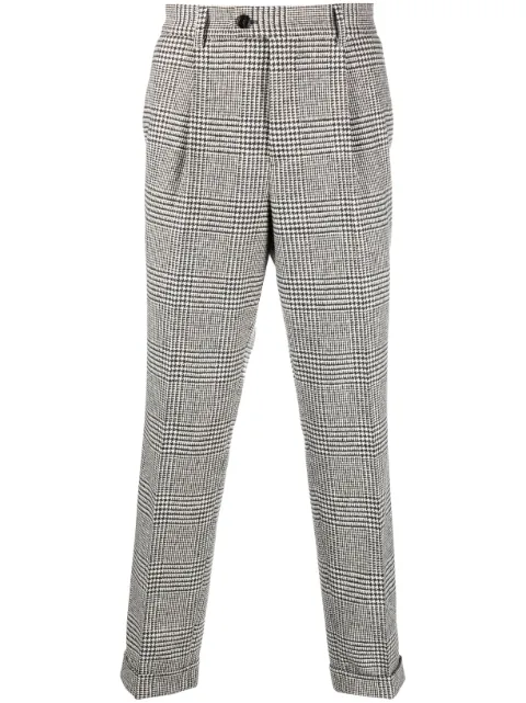 Brunello Cucinelli pantalones con cuadros estampados y pinzas