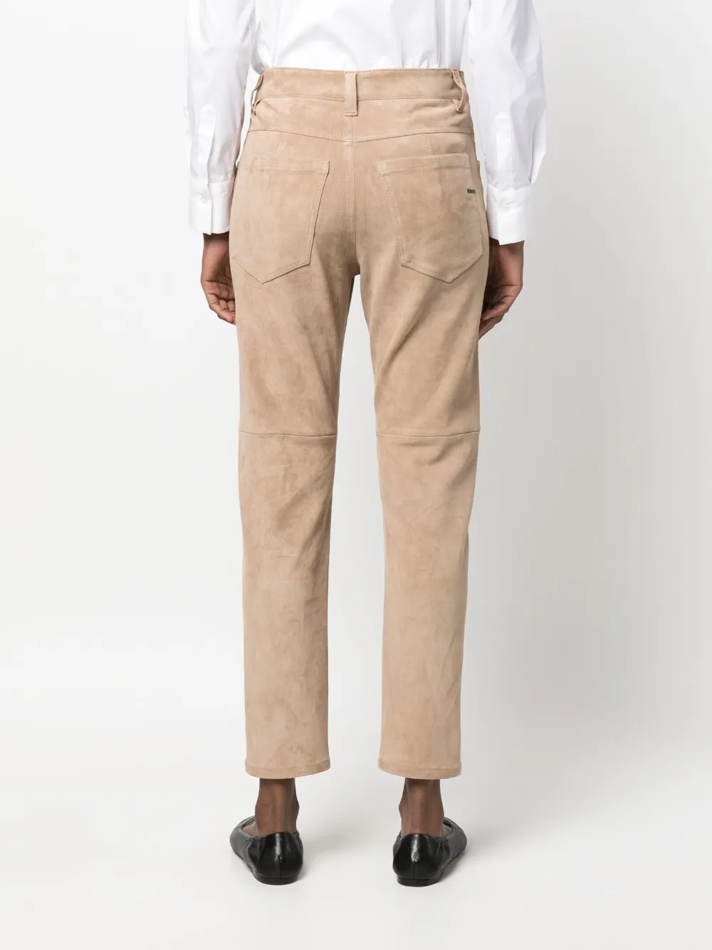 Brunello Cucinelli Suède broek Bruin