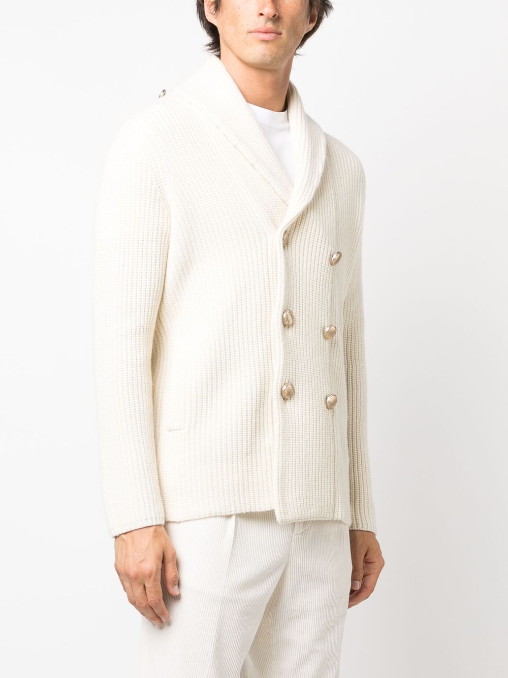 Brunello Cucinelli intarsia-knit wool-blend cardigan Men