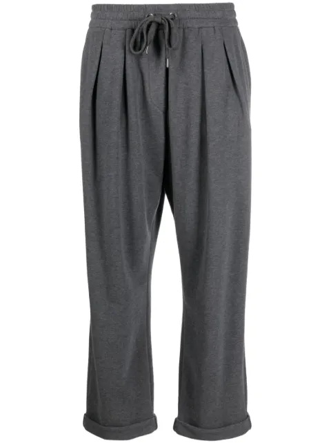 Brunello Cucinelli pleated cropped track pants