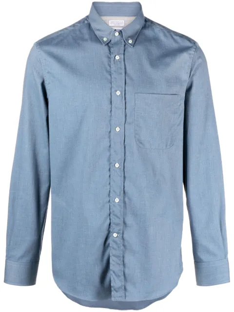 Brunello Cucinelli long-sleeved cotton shirt