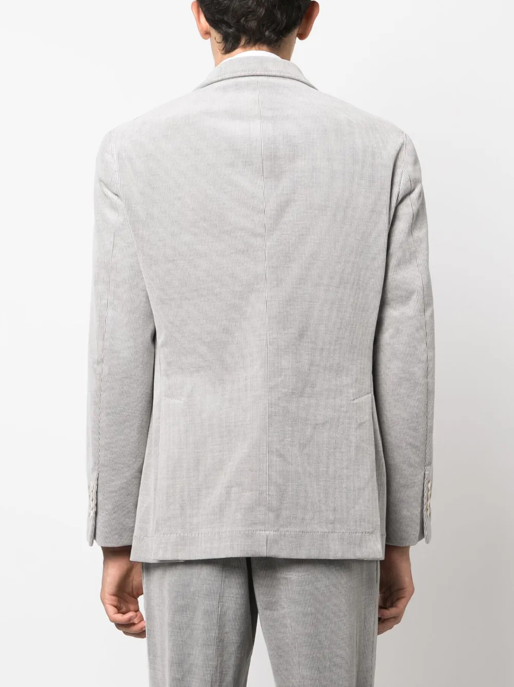 Brunello Cucinelli Colbert met enkele rij knopen Grijs