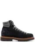Brunello Cucinelli lace-up leather hiking boots - Blue