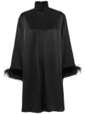 Sleeper feather-trim minidress - Black