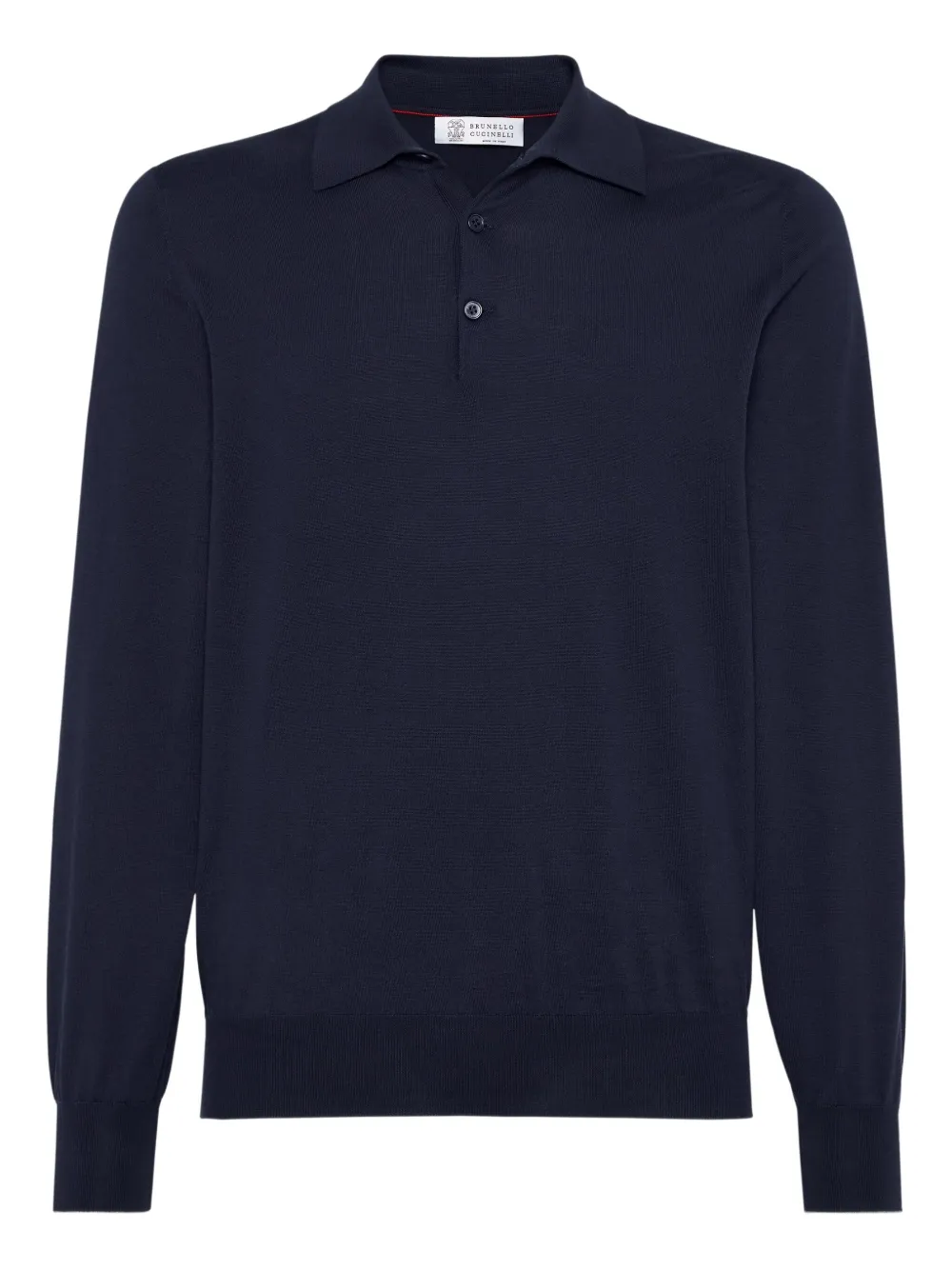 Brunello Cucinelli cotton polo sweater | Blue | Image 1