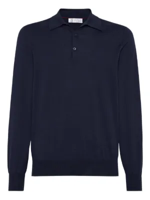 ブルネロクチネリ ニットポロシャツ リネン混 ネイビー 48サイズ リネンコットン ニットポロ（ニット）｜STRASBURGO OUTLET
