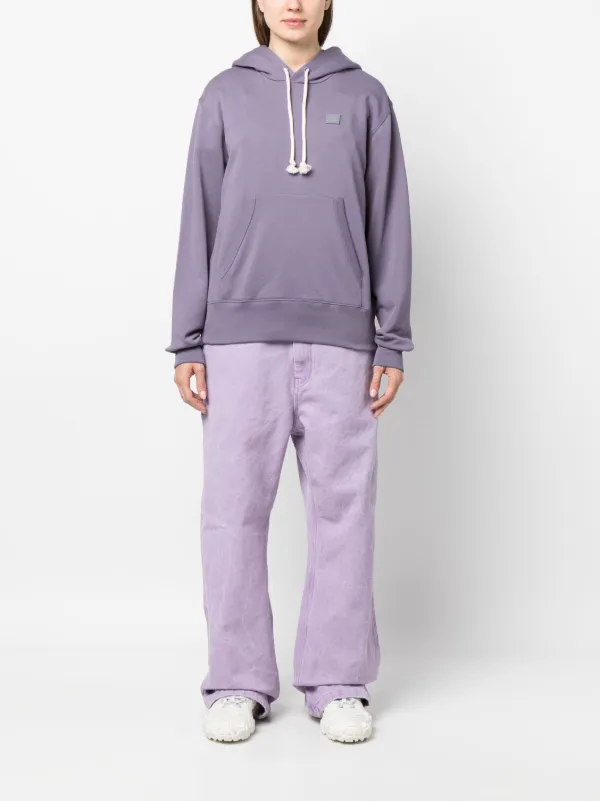 Acne Studios logo patch Cotton Hoodie Farfetch