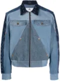 Marine Serre patchwork denim jacket - Blue