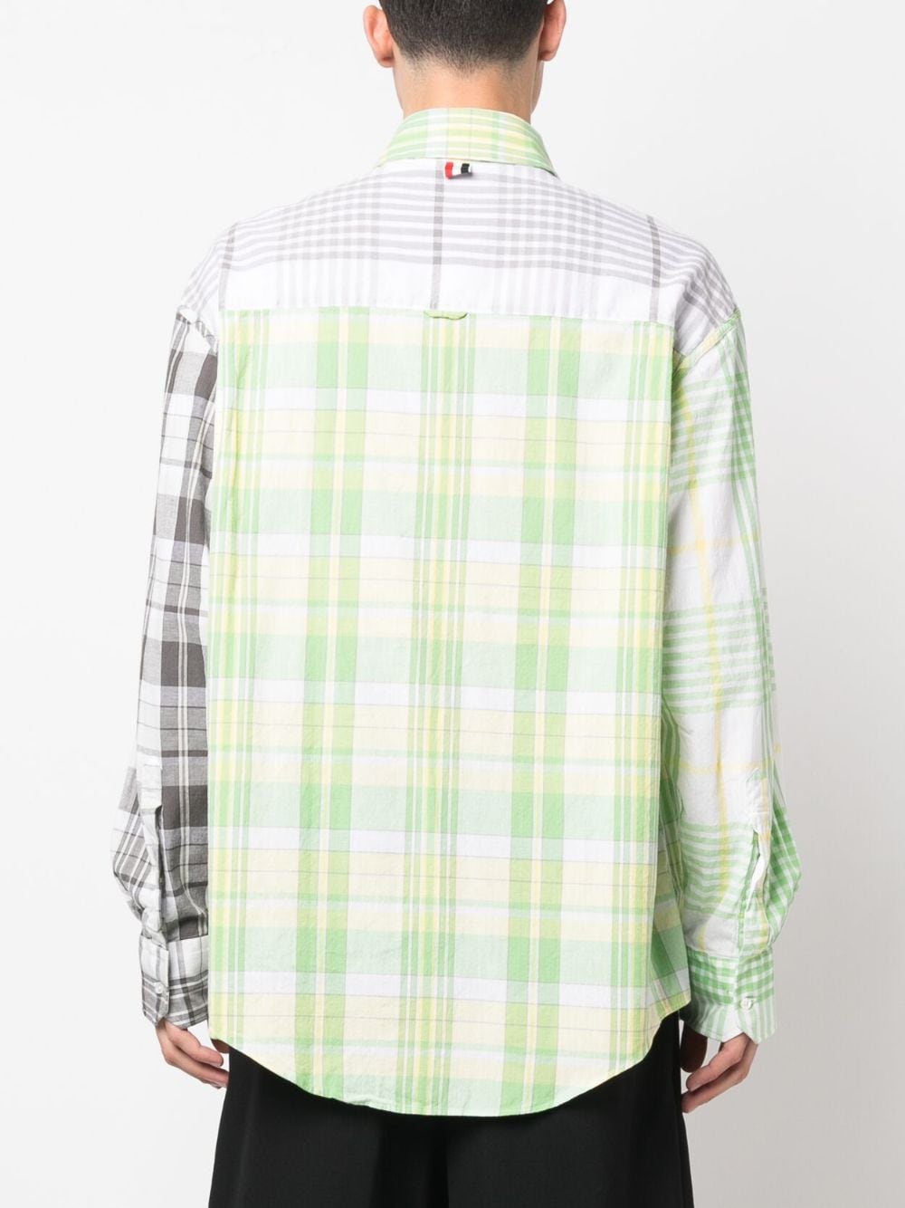 Thom Browne Overhemd met colourblocking Grijs