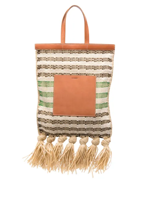 Jil Sander Shopper woven tote bag