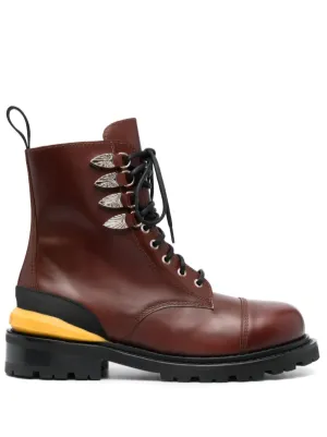 MM6 Maison Margiela x Dr. Martens Colourblock Ankle Boots | Red
