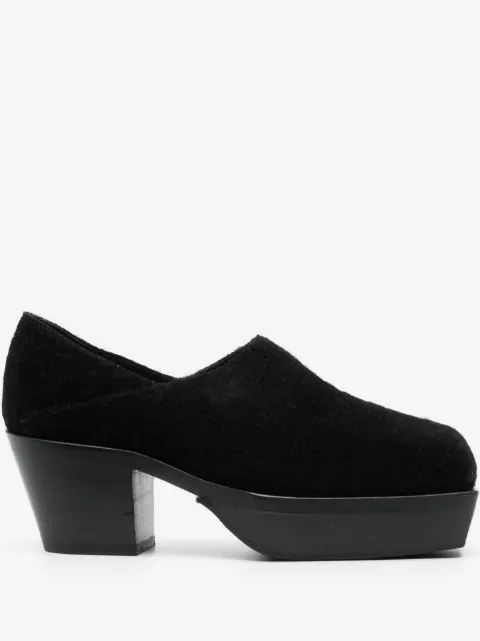 Eckhaus Latta 65mm Cowboy leather clogs
