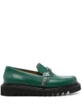 Toga Virilis chunky leather loafers - Green